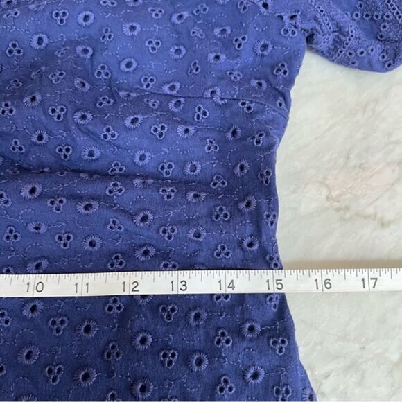 Free People apricot rose puff sleeve eyelet cotton lined dress size S NWT - Picture 10 of 10